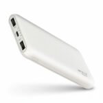 ERD PB-10KE 10000mAh Power Bank charging smartphone, smartwatch and earbuds.